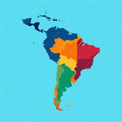 El mapa de América Latina | Vector Premium