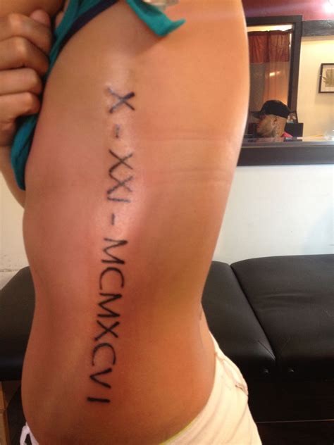 Roman numerals tattoo Love placement and the tattoo! | Roman numeral ...