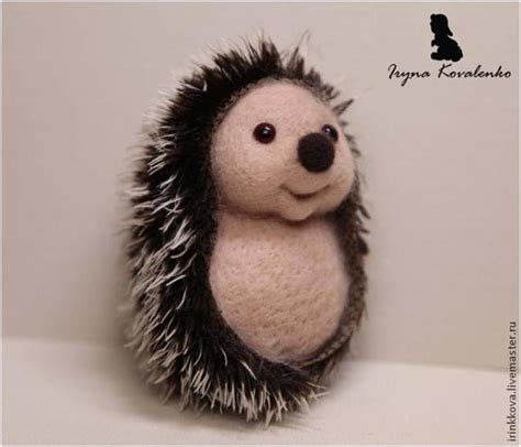 ЕЖИК в технике сухое валяние. Мастер-класс - Russian-Handmade.com