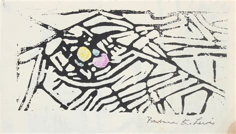 Barbara Lewis - "White Sails" Modernist Abstract with Blue, Circa 1960s