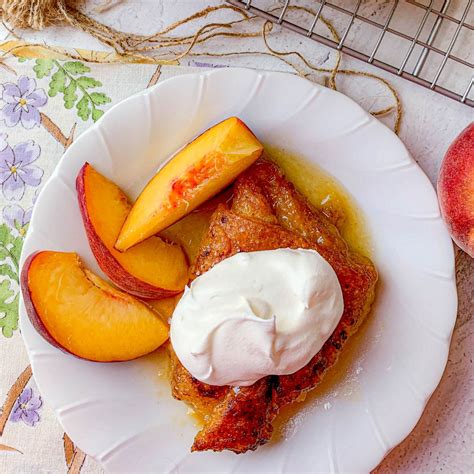 Easy Peach Crescent Roll Dumpling Recipe » Not Entirely Average