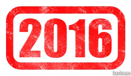 2016 Text Effect and Logo Design Number