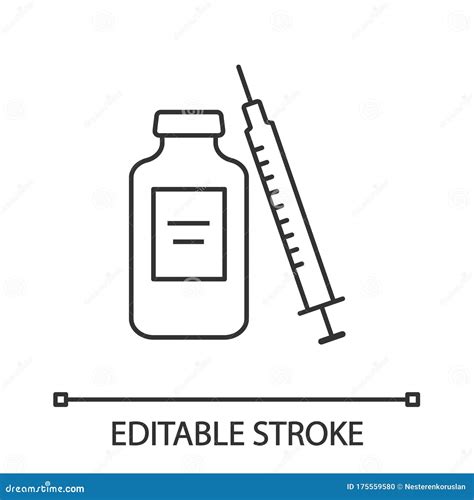 Neurotoxin linear icon stock vector. Illustration of liquid - 175559580