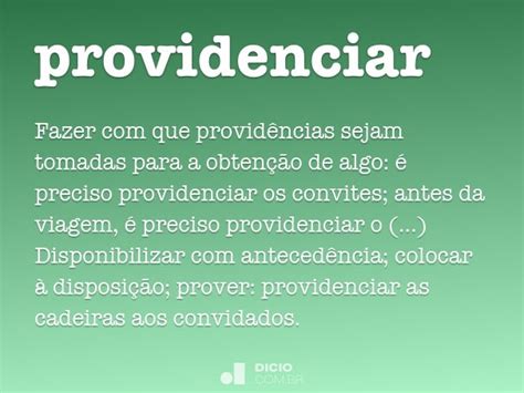 O Que Significa Providenciar