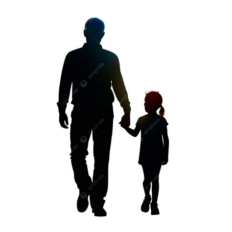 Father And Daughter Silhouette Clip Art Family Love Togetherness