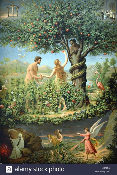 Adam And Eve In The Garden Of Eden Painting at PaintingValley.com ...