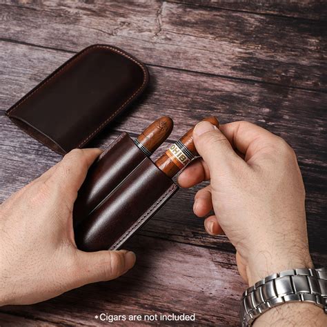 leather cigar case travel cigar case luxury cigar case jimuto