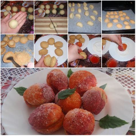 Печиво «Персики» покроковий рецепт з фото