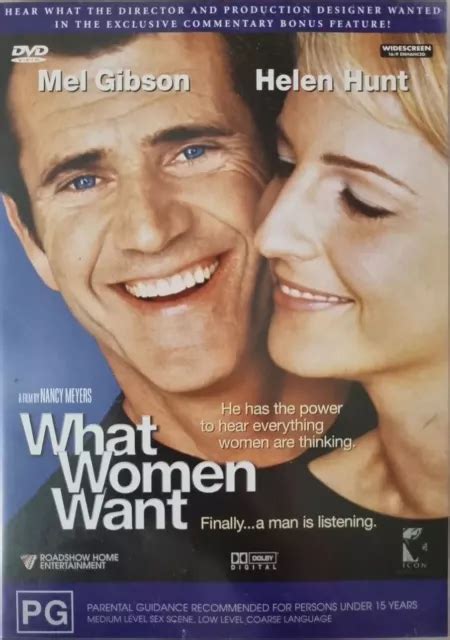 WHAT WOMEN WANT (DVD, 2000) Mel Gibson, Helen Hunt, Region 4 PAL - VGC ...