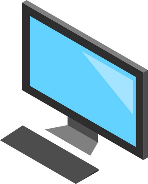 computer monitor screen royalty  vector graphic pixabay