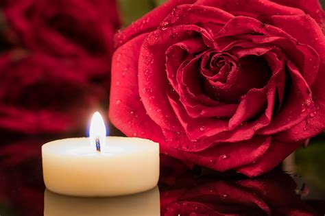 Candle Red Rose Candlelight - Free photo on Pixabay