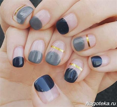 Серый маникюр: фото с идеями маникюра на короткие и длинные ногти в ...