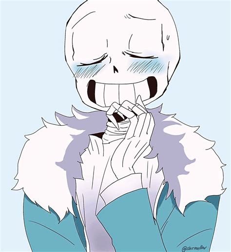 Maro — Blushing Sans Maybe Frisk did something to him xD...