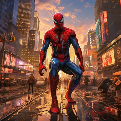 Premium Photo | Spiderman in New York City