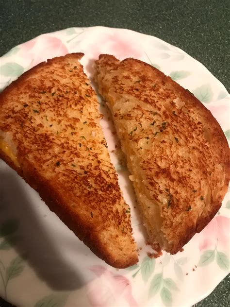 2 am garlic bread grilled cheese on homemade brioche - Dining and Cooking