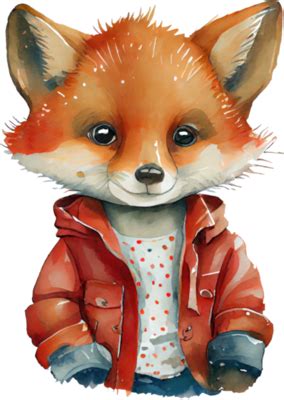 Fox Watercolor PNGs for Free Download