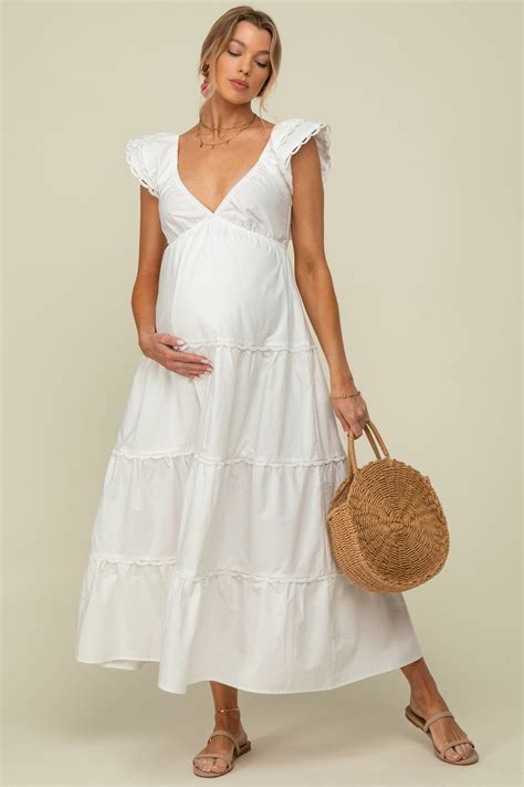 white maternity dresses for photoshoot 2