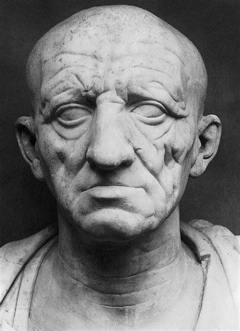 Detalle de un busto de Marcus Porcius Cato Uticensis, circa 80 a.C ...