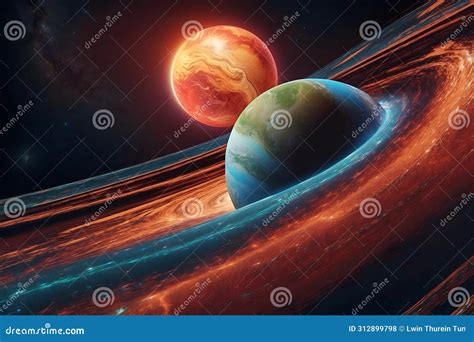 earth fusion  giant fire stock illustration illustration