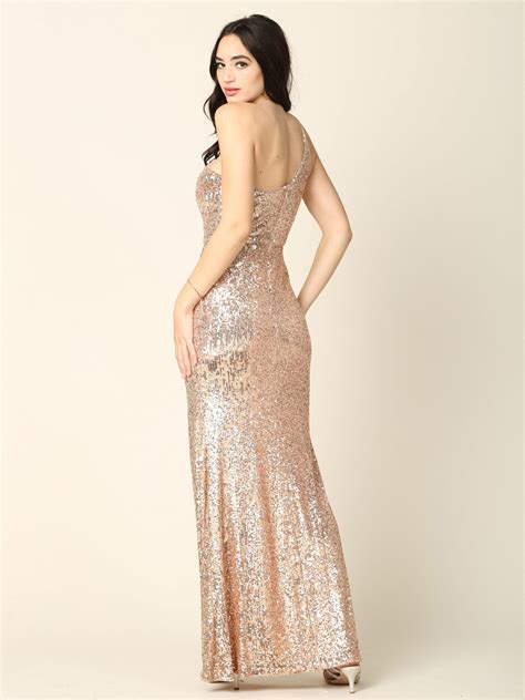 Black Long One Shoulder Formal Fitted Prom Dress - Prom Dresses & Gowns