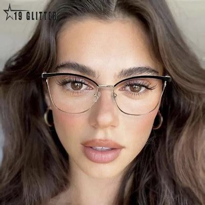 Badu.bg Винтидж котешко око Анти-синя светлина Метални рамки за очила ...