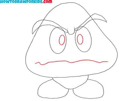 draw goomba easy drawing tutorial  kids