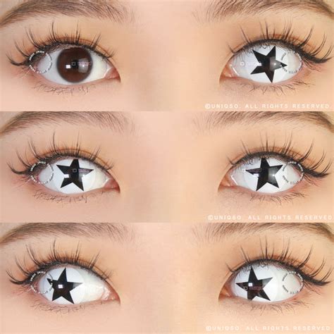 Sweety Anime Black Star Eye Anime Cosplay Contacts – UNIQSO