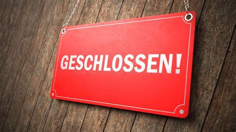 red sign geschlossen stock illustration illustration  market