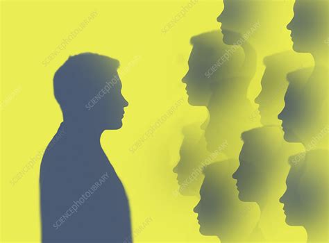 multiple personalities conceptual illustration stock image