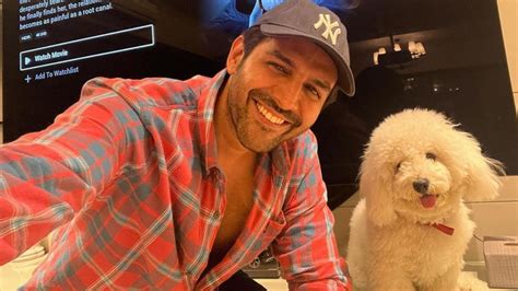 kartik aaryan drops adorable video   furry poser sibling