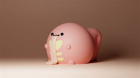Файл STL Симпатичный круглый лизун 👾 ・Шаблон для загрузки и 3D-печати・Cults
