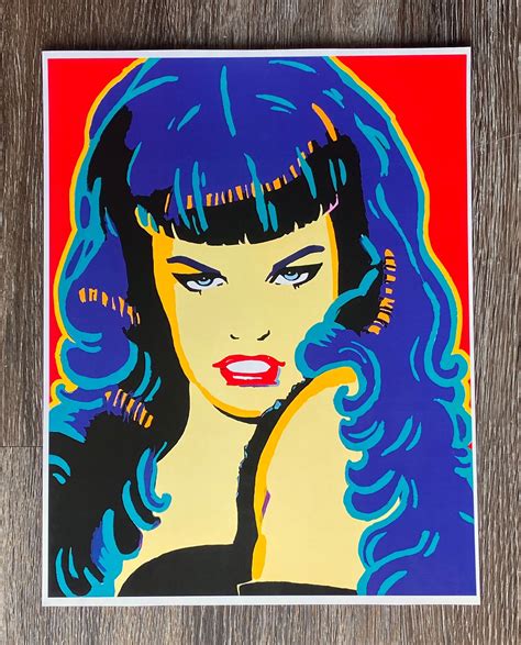 BETTIE PAGE Art Print Art Pop Art Fetish Goth Punk - Etsy