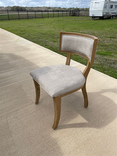 Farmhouse Dining Chair - Natural Upholstrey – Fickle International Antiques