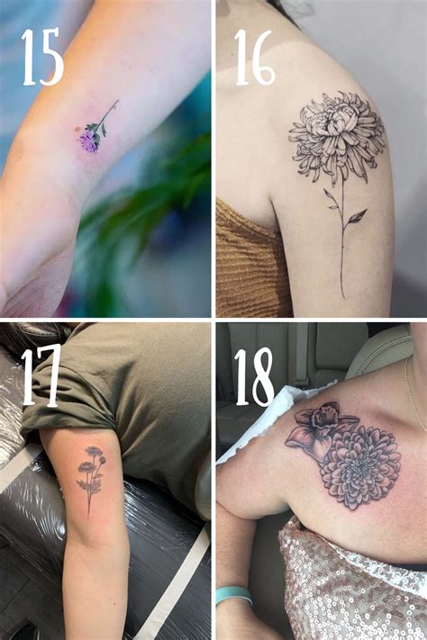 November Birth Flower Tattoos {Chrysanthemums} - Tattoo Glee