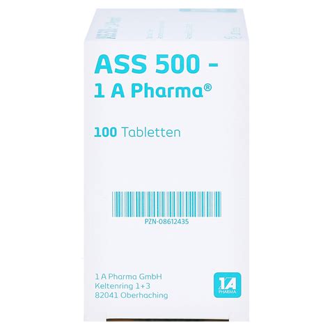 ASS 500-1A Pharma 100 Stück online kaufen | medpex