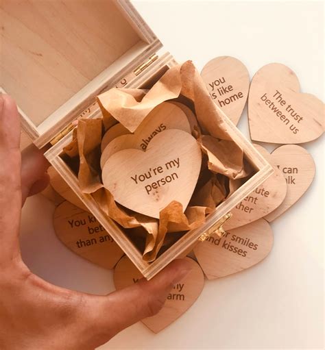 Love Wooden Box Anniversary Gift One Year Anniversary Gift | Etsy