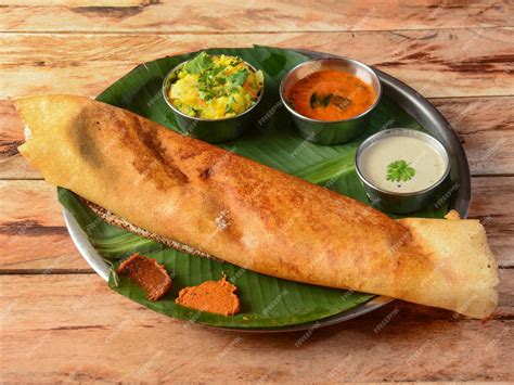 premium photo masala dosa  south indian traditional  popular
