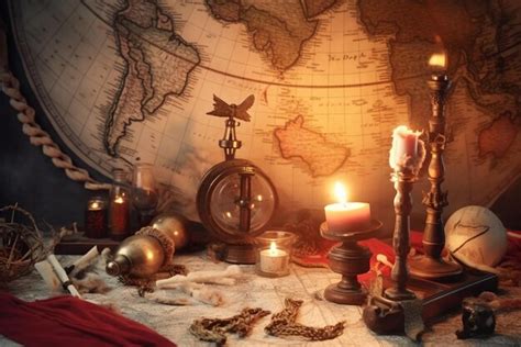 premium ai image  map   world   ship   globe