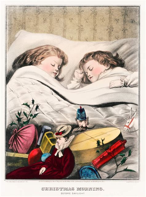 Vintage sisters Christmas illustration | Free public domain