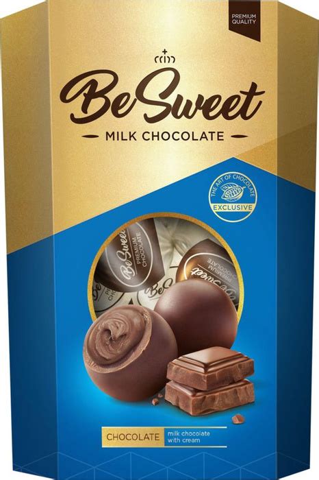 Конфеты BESWEET из молочного шоколада с шоколадной начинкой, 160г ...