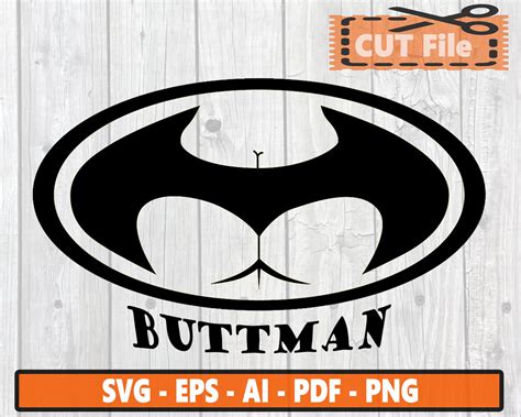 Buttman SVG Butt Man Silhouette Buttman Cricut File AI, PDF, Svg, Jpg