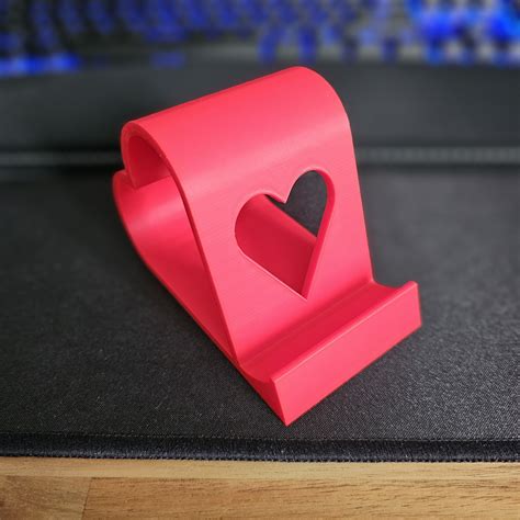 Free STL file Heart Phone Stand 💜 ・3D print design to download・Cults