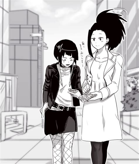 yaoyorozu momo and jirou kyouka (boku no hero academia) drawn by