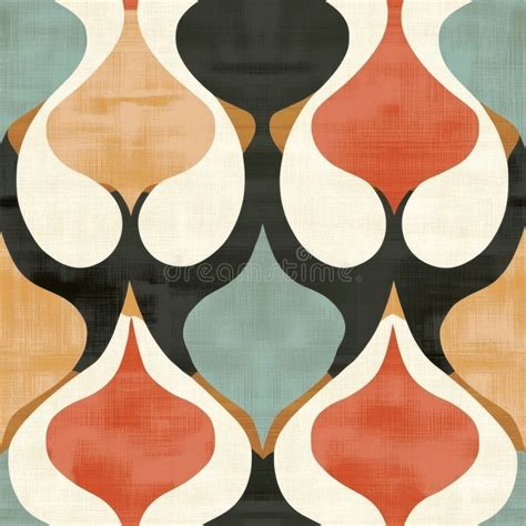 retro geometric pattern  vintage colors  abstract shapes stock