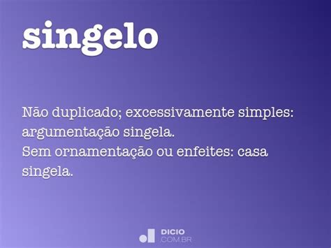 Singelo O Que Significa