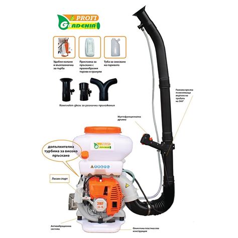 Моторна бензинова пръскачка Gardenia 3WF-3S-14L-Profi - PRAKTIS