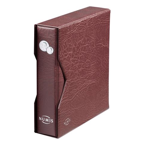 Numis Coin Album and Slipcase - Burgundy - includes 5 refills ...