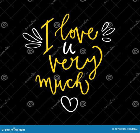 Ich liebe dich sehr viel vektor abbildung. Illustration von ...