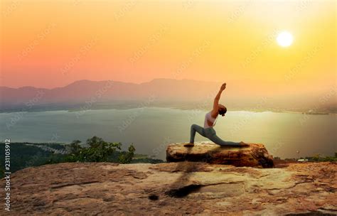 Yoga Sunset Mountain