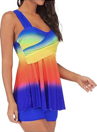 Amazon.com: Women Plus Size Swimjupmsuit Swimsuit Beachwear Padded Push ...